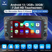 ESSGOO 2 Din Android 13 Car Stereo Per Mercedes Benz Classe C W203 CLK W209 Radio Multimedia Navigazione GPS Carplay