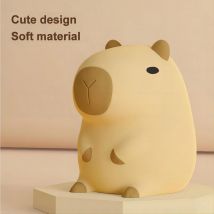 Cute Cartoon Capybara silikonowa lampka nocna USB akumulator rozrządu ściemnianie lampka nocna do spania do wystroju pokoju dziecięcego