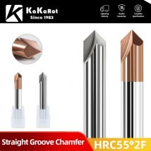 KaKarot Chamfer Carbide Milling Cutter Deburring Edges V Grove Router 90 Degree 3Flutes Tungsten Solid Carbide chamfering mill