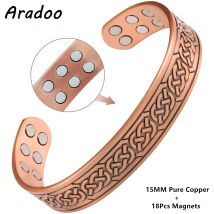 ARADOO 18 Stück starke Neodym-Magnete aus reinem Kupfer, Armreif, Schmuck, Geschenke