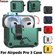 For Airpods Pro 3 Case Cover with Lock Armor Series Full Shockproof Protective Case for AirPods Pro 3rd Generation Case (2025)