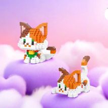 Mikro-Mini-Bausteine Katze: Wählen Sie zwischen zwei Posen und mehreren Farben für entzückende Modelle, Haustier kombinationen, Weihnachts geschenk