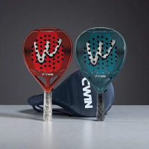 CWIN CARRERA Racchetta da paddle per adulti professionale in fibra di carbonio morbida EVA Face racchetta da tennis con copertura per borsa da paddle 2025