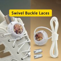 1 Paar modische Wukong-Schnürsenkel mit drehbarer Schnalle, automatische Schnürsenkel ohne Krawatten, Turnschuhe ohne Krawatte, Schnürsenkel für Kinder und Erwachsene