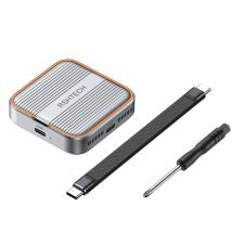 M.2 NVMe Pcle SSD-Gehäuse mit USB-C-Datenübertragung, 10 Gbit/s und 100 W PD, magnetisches externes Gehäuse, unterstützt 2230/2242 für iPhone