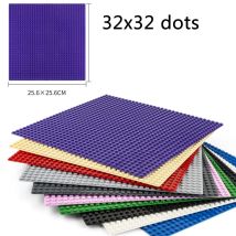32 x 32 Punkte Grundplatten, 10 Farben, klassische Bausteine, Plattenmontagesteine, Grundplatte, kompatibel mit Lego kleinen Steinen
