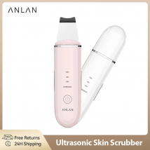 ANLAN Lavatrice ad ultrasuoni per la pelle, macchina per la pulizia profonda del viso, pala peeling,