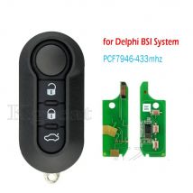 3-Tasten-Fernbedienungs-Autoschlüssel für Fiat 500 500L Punto Florino Doblo Qubo Punto Evo Grande Punto 433 MHz Marelli / Delphi BSI System