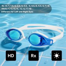 Schwimmbrille für Hyperopie-Myopie – Universelle, verstellbare verschreibungspflichtige Schwimmbrille für Erwachsene, Teenager und Kinder für verschiedene Augen