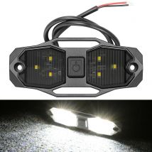 Weiß UTV Dome Licht Roll Bar Montieren LED Überrollkäfig Utility Licht W/Schalter Für Polaris Für RZR Für UTV 4WD Für Can-Am
