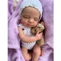6 Inch Soft Silicone Reborn Doll Girl Pascale Lifelike Newborn Baby Cute Doll For Children Birthday Gifts（No bears toy.）
