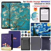 Custodia per Kindle Voyage 2014 NM460GZ, Copertina Libro in Pelle PU, Custodia Protettiva con Funzione Auto Wake/Sleep, Accessori per Ebook Kindle, Skin