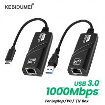 10/100/1000Mbps USB 3.0 Przewodowa karta sieciowa USB do RJ45 Typ C do RJ45 LAN Ethernet Adapter do PC Macbook Windows Laptop