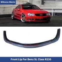 for R230 Carbon Fiber Front Bumper Lip Splitter for Mercedes Benz Sl Class Sl500 Sl600 Amg Style Car Body Kit 2007-2012