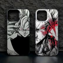 Anime Dragon Balls Saiyan für Apple iPhone 15 14 13 12 11 xs xr x Pro Max plus bunte silberne Rückseite Handy hülle