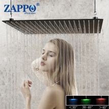 Zappo 8 ~ 20 inch mattschwarz ultra dünner Regen dusch kopf Badezimmer quadrat super schlank Regen wassers pray für Dusch hahn verwenden