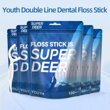 1/2/5 Beutel Super Deer Einweg Zahnseide Twin linie Zahnstocher Hochspannung Zahnseide Stick Zahnseide Box ﻿ Mundpflege