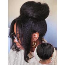 Hochdichte, verworrene, gerade 360-Grad-Lace-Front-Perücken, brasilianisches Echthaar, 40 Zoll, Yaki-gerade 13 x 6 HD-Lace-Frontal-Perücke, vorgezupft