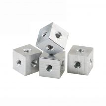 5pcs M3 M4 M5 ~ M10 Aluminum Six Sided Fixed block Connection Nuts Acrylic Block Chassis Components Cube Fixing Joint Connector