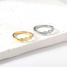 Luxus Stahl Gold Accessoires 316 Material Edelstahl Mode Damen accessoires neues nicht verblassen des Einzel ring Ring Premium Geschenk