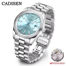 CADISEN Herren Klassische Luxus Mechanische Automatikuhr C3 Leuchtendes Saphirglas MIYOTA 8215 Uhrwerk 100M Wasserdichte Uhr für Männer