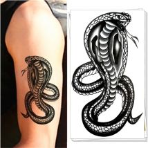 27 Designs wasserdichter temporärer Tattoo-Aufkleber, Tiger, Drache, Falke, Schlange für Männer, Tattoo-Aufkleber, Flash-Tattoo, gefälschte Tattoos, Körperkunst