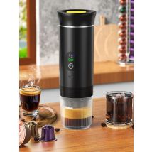 DENOKIN Portable Espresso Coffee Machine With Digital Display 3-in-1 Capsule Coffee Maker for Car & Home Camping Coffee Maker
