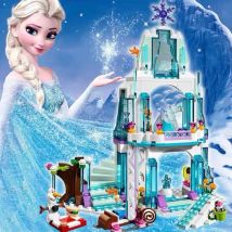 Disney Frozen Dream Princess Elsa Ice Castle Princess Magic Castle Set Building Blocks Giocattoli regalo