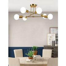 E27 Modern Chandelier Ceiling Lamp Iron Minimalist Personality Creative LED Lighting Gold Black Decoration Living Room