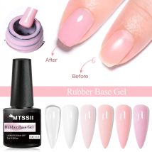 Mtssii 7 ml Nude Rubber Base Gel Camouflage Color Coat Milky Pink Jelly White Lack Soak Off Uv Gel Selbstnivellierendes Gel Nail Art