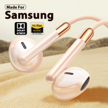 Cuffie cablate con jack da 3,5 mm di tipo C con microfono per Samsung Galaxy S25 S24 S23 S22 S21 Ultra Note 20 10 Auricolari cablati USB-C