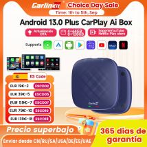Carlinkit CarPlay Ai TV Box Plus Android13 8 + 128GB QCM 8-Core 665 6125 CarPlay inalámbrico Android Auto para Youtube Netflix 4G LTE