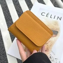 Portafoglio in vera pelle Borsa da donna 2025 Nuovo pieghevole semplice piccolo denaro Borsa da donna Portamonete multifunzionale Donna ultra nuovo