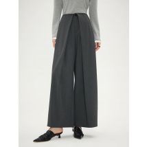 Dushu einzigartiges Design plissiert grau lose vielseitige Anzug hose mit weitem Bein 2024 Herbst neue Clean fit vielseitige Freizeit hose 24 dh83002