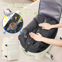Men Women Air Vacuum Compression Travel Backpack 15.6in Laptop Backpack, Vacuum Clothing Storage Bag，Ryanair 40x20x25 Cabin Bag