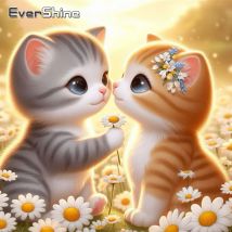 Ever shine volle quadratische runde Diamant malerei Katze Tier Neuankömmlinge Mosaik Blume Strass Cartoon Dekor für zu Hause
