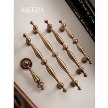 Santaya Antike Messinggriffe, bronzefarbene Anhänger, Griffe, Schränke, Schubladen, Knöpfe, Küchenschränke, Möbelgriffe, Kupfer