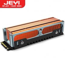 JEYI M.2 2280 SSD Dissipatore di calore ad alte prestazioni, pinne in rame con dissipatori di calore passivi con telaio in alluminio - 50 pinne fredde - 401 W/mk