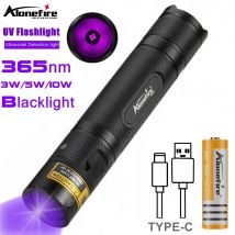 10w 365nm UV-Taschenlampe USB wiederauf ladbare ultraviolette Schwarzlicht fackel Haustiere Urin Katze Tinea Geld Erz Skorpion Erkennungs lampe