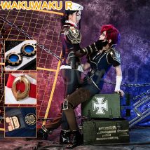 AUF LAGER Caitlyn Vi Cosplay Kostüm Anime Arcane Cosplay【XS-3XL】WakuWakui-N Frauen Uniform Caitlyn Vi Arcane Hut Plus Größe LOL
