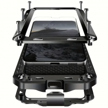 For Samsung S23/S24Ultra/S25Ultra heavy metal drop resistant case, screen protector dustproof and shockproof durable.