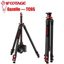 IFOOTAGE Gazelle TC6S 65" Carbon Fiber Video Tripod, Professional Camera Tripods 3 Sections with Centre Pole,Max Load 17.6 lbs