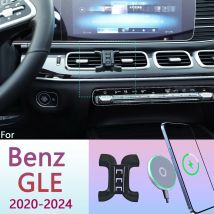 Für Mercedes Benz GLE W167 2020-2024 Magnetische Telefon Halter 15W Drahtlose Lade Telefon Stehen MagSafe Telefon Unterstützung benutzerdefinierte Basis