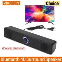 Soundbar per PC Bluetooth alimentato tramite USB Soundbar per altoparlante cablato e wireless per TV Pc Laptop Gaming Home Theater Sistema audio surround