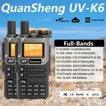 Quansheng UV-K6 Walkie Talkie 5W Air Band Radio Tyep C Charge UHF VHF DTMF FM Scrambler NOAA Bezprzewodowa częstotliwość Dwukierunkowe radio CB