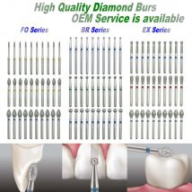 10 Stück Dental-Diamantbohrer für Hochgeschwindigkeitshandstücke, Zahnmedizinfüllungen, Palatinal- und Okklusalreduzierung, Hohlraum-/Kronenvorbereitung
