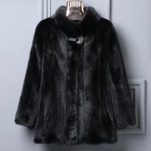 Herbst Winter Neue mode Faux Pelzmantel Frauen Faux Pelz Nerz Mantel Weibliche Outwear Warme Pelz Jacke Schwarz Mantel
