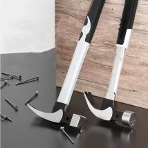 Klauenhammer aus Edelstahl mit langem Griff, doppelter Nagelrillenhammer, arbeitssparendes, rutschfestes, multifunktionales manuelles Werkzeug