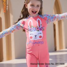 Baby Mädchen Bademode Einteiliger UPF50 UV-Schutz Badeanzug für Mädchen Cartoon Kinder Badeanzug Kleinkind Surf Badeanzüge