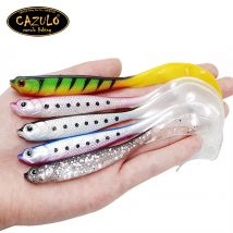 12 cm/4,72 in 4 teile/los Weiche Wurm Köder Flexible Lange Schwanz Leurre Souple Bass Köder Silikon Regenwurm Würmer lebensechte Angeln Köder